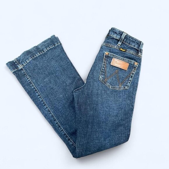 Wrangler Retro Mae Women’s Wide Leg Trouser Jeans 27x32 Western Cowgirl Denim - Picture 1 of 8